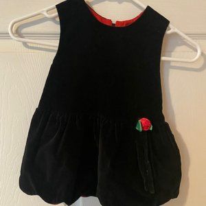 Vintage Black Velvet Toddler dress